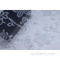 100% Nylon White Mesh Fabric Dengan Glitter